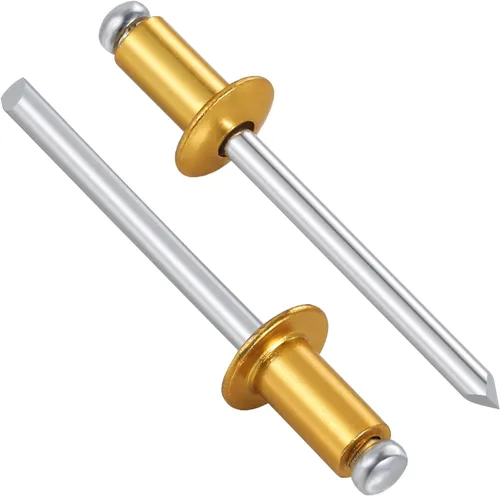 Miniatura 14 de Wensilon (80 piezas) Juego de remaches ciegos profesionales negros de aluminio, juego de agarre de aluminio y mandril de acero