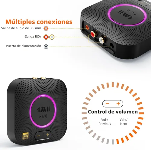 Miniatura 5 de 1Mii B06S+ Receptor Bluetooth 5.2 LDAC para sistema estéreo del hogar, transmisión de música de alta resolución, adaptador de audio inalámbrico