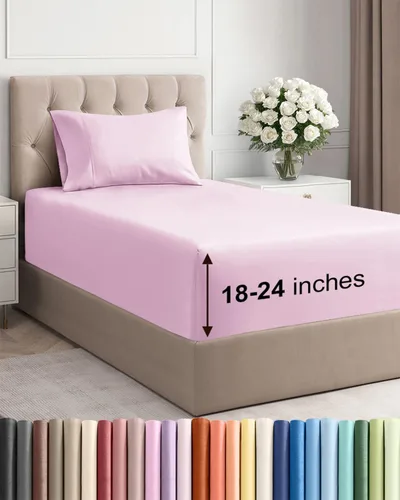 Miniatura 165 de Sábanas King divididas con bolsillos extra profundos, sábanas transpirables y refrescantes de 5 piezas, sábanas de lujo para hotel, suaves, sin 22