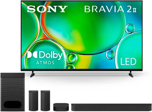 Miniatura 10 de Sony BRAVIA 2 II 43 pulgadas 4K Ultra HD Smart TV (K-43S20M2, 2025) y BRAVIA Theater Bar 6 Barra de sonido de 3.1.2 canales con subwoofer inalámbrico