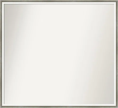 Miniatura 49 de Amanti Art Espejo de baño plateado para sobre el fregadero, 33 x 45 pulgadas, espejo de tocador rectangular blanco plateado y plateado, marco