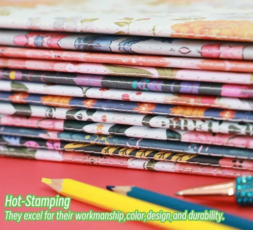 Miniatura 7 de Cuadernos de composición - Paquete de 12 con 60 páginas rayadas, 30 hojas, encuadernación cosida, libros de tapa dura con cubierta en relieve