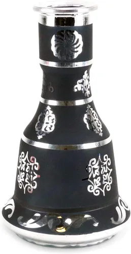 Miniatura 3 de GStar Juego completo de 4 mangueras para cachimba Shisha de 18" - Jarrón metálico Da Vinci Glass (cientia negro)