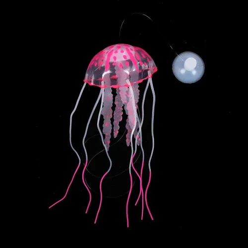 Miniatura 6 de 6 piezas de medusas artificiales para acuario, decoración de medusas brillantes, silicona suave