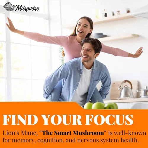 Miniatura 9 de Suplementos cerebrales de potencia 50X para memoria y concentración, cápsulas de suplemento de melena de león de 1400 mg Suplemento cerebral