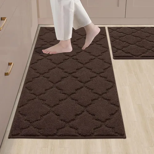 Miniatura 34 de COSY HOMEER Alfombras suaves de cocina [2 piezas] para el frente del fregadero súper absorbentes, tapetes y tapetes de cocina de 20 x 30 pulgadas/20