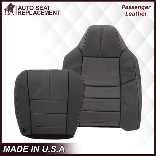 Miniatura 6 de Auto Seat Replacement, Compatible con Ford F250 F350 F450 Lariat Crew Cab 2008 2009 2010, Reemplazo de Funda de Asiento de Cuero Genuino, Fundas