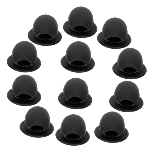 Miniatura 7 de Fundas para cepillos de labios, cubiertas de silicona para brochas de maquillaje, cubierta antipérdida, protectores de cepillo cosmético para Negro