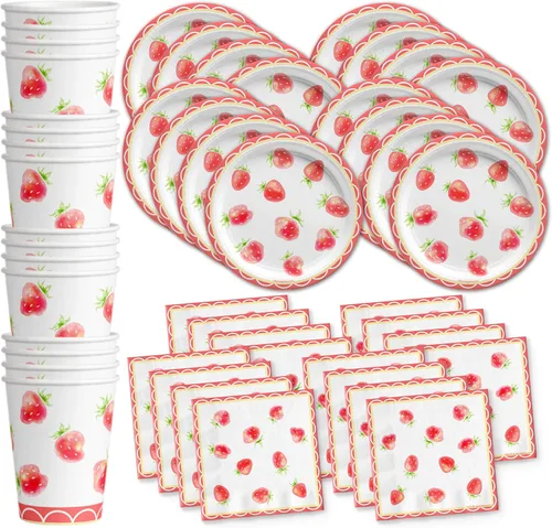 Miniatura 12 de Suministros de fiesta temática mexicana - Juego de platos de tacos con servilletas y tazas Kit para 16
