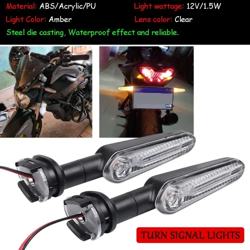 Miniatura 2 de Indicadores de Señal de Giro LED Super Brillantes de Adaptación 12V para Motocicleta Delantero o Trasero para MT07 MT 03 125 MT03 MT09 MT25 Tracer