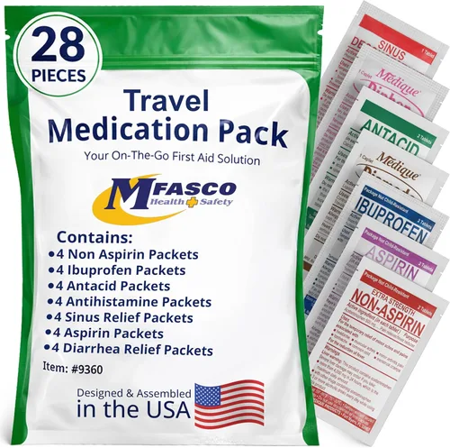 Kit de primeros auxilios Suministros de recambio Paquete de medicamentos para rellenar kits pequeños o viajar