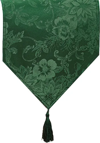 Miniatura 14 de Elrene Home Fashions Poinsettia Elegance - Servilletas de cena de tela jacquard para Navidad y vacaciones, juego de 4, 17"x17", rojo