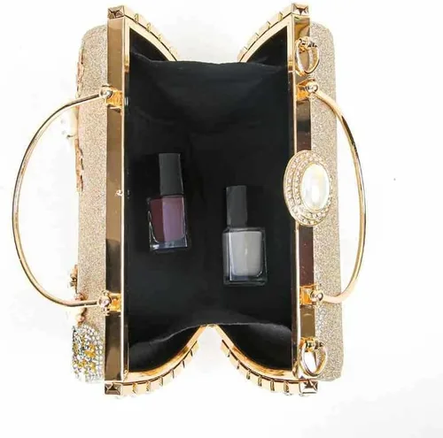 Miniatura 6 de Bolso de mano de noche brillante para mujer, con purpurina brillante y diamantes de imitación para boda, fiesta de graduación