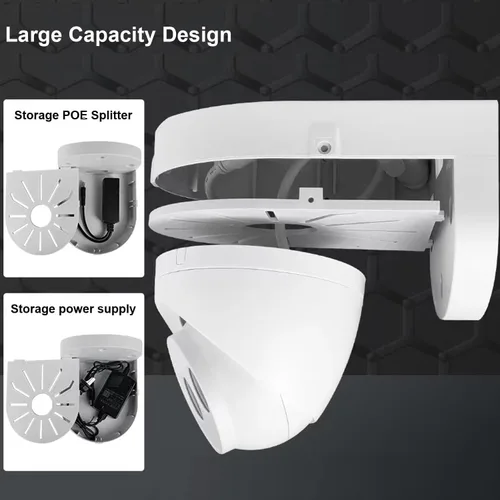 Miniatura 3 de Paquete de 2 soportes para cámara domo, caja de conexiones para cámara de seguridad, soporte para cámaras de vigilancia IP CCTV, soporte de cámara