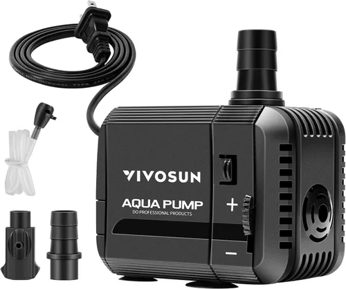 VIVOSUN - Bomba sumergible de 210GPH (800L/H, 8W), bomba de agua ultra silenciosa con 3.3 pies de elevación, con cable de alimentación de 5 pies, 2