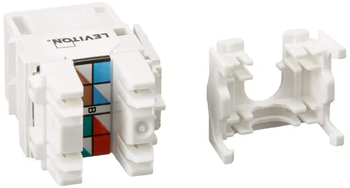 Miniatura 5 de Leviton Extreme 6+ QuickPort Connector, CAT 6, paquete de 150, 61110-JW6, blanco
