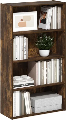 Miniatura 18 de Furinno Luder - Estantería abierta de 3 niveles, color roble francés