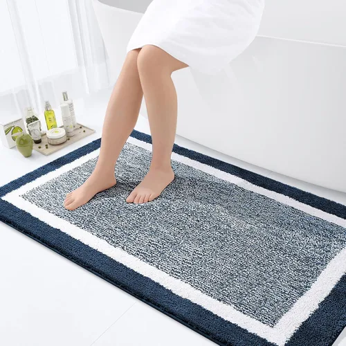 Miniatura 58 de OLANLY Alfombras de baño 24x16, tapete de baño de microfibra extra suave y absorbente, antideslizante, lavable a máquina, alfombra de baño esponjosa