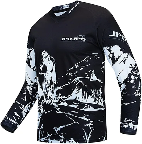 Miniatura 5 de Weimostar Maillot de ciclismo de manga larga para hombre, transpirable, equipo deportivo, equitación, camiseta de ciclismo