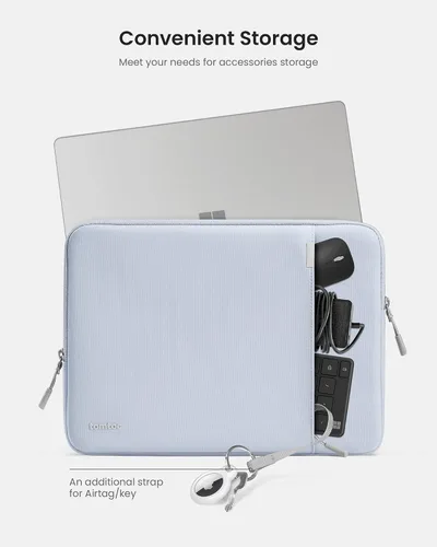 Miniatura 5 de tomtoc Funda protectora 360 para laptop Lenovo, HP, ASUS, Dell, Acer Laptop Ultrabook, resistente al agua, a prueba de golpes, con bolsillo