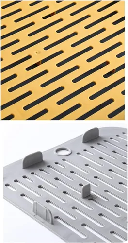 Miniatura 8 de Gigicloud Caja de arena de conejo con rejilla, 10.5 x 7.2 pulgadas, bandeja de arena para conejillos de indias, anti-rotación para mascotas, Doble