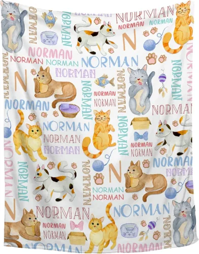 Miniatura 22 de Manta de bebé personalizada con diseño de animales del bosque, manta personalizada con nombre para niñas y niños, regalos de registro, manta suave
