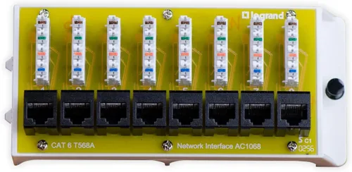 Miniatura 8 de Legrand - Módulo de interfaz de red OnQ Cat5e, módulo WiFi con 8 puertos, caja de red que proporciona conectividad a dispositivos conectados
