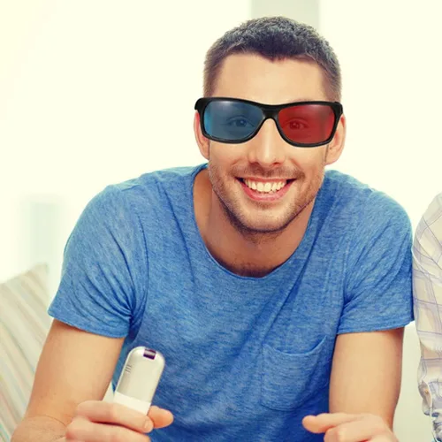 Miniatura 9 de Proyector 3D rojo, 20 unidades, 3 marcos, gafas de estilo 3D para juegos de películas en 3D, lentes de visualización 3D, computadoras portátiles