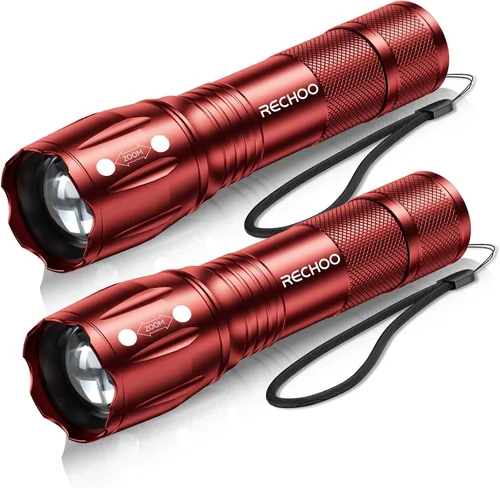Miniatura 13 de RECHOO Paquete de 4 linternas LED, linternas pequeñas brillantes de alto lúmenes con 3 modos, mini linterna de bolsillo alimentada por batería, foco
