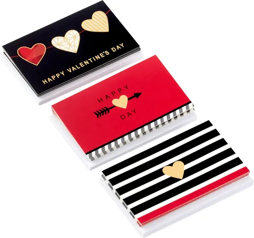 Miniatura 4 de Hallmark Surtido de tarjetas de San Valentín, 18 tarjetas con sobres (corazones de aluminio), paquete de tarjetas del día de los galentinos