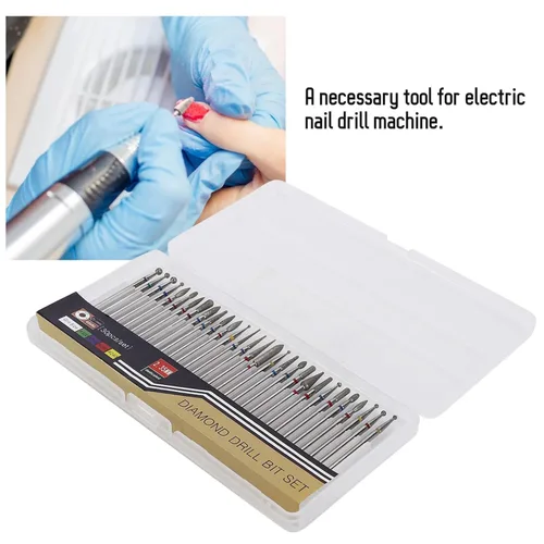Miniatura 2 de Juego de 30 brocas de uñas, brocas para quitar acrílico o gel duro, brocas de carburo para manicura y pedicura, herramienta de arte de uñas, broca