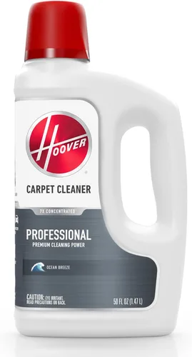 Hoover Prime Professional - Solución limpiadora de alfombras, 50 onzas, aroma Ocean Breeze, potente solución de champú para alfombras, elimina las