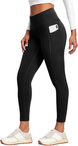 Heathyoga - Pantalones de yoga para mujer, leggings con bolsillos para mujer, pantalones de yoga de cintura alta con bolsillos, leggings de