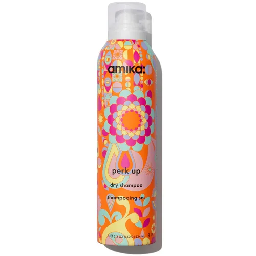 amika Champú seco sin talco animado | refresca las raíces con un voluminoso 'boomph' entre lavados, sin residuos blancos, absorbe el aceite + reduce