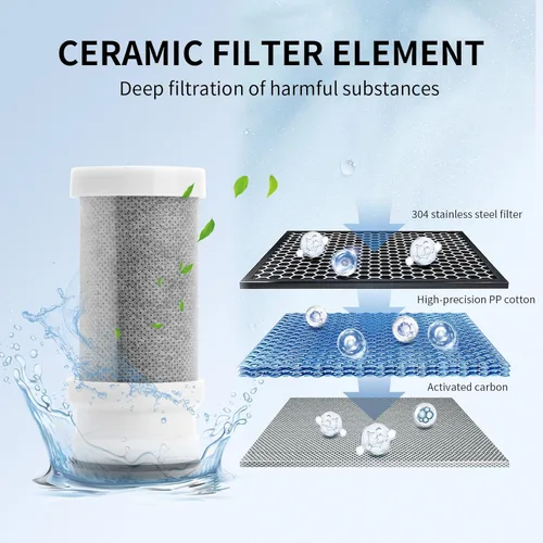 Miniatura 6 de Filtro de agua para grifo del fregadero, filtro de agua del fregadero, reduce el cloro, la arena y los olores, purificador de agua de modo doble