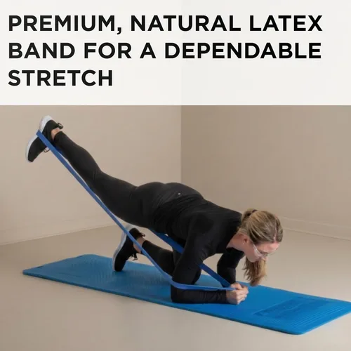 Miniatura 4 de Theraband Professional Bandas de Resistencia de látex para ejercicios de cuerpo superior e inferior, terapia física, pilates inferior, en casa, azul