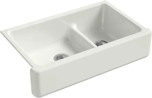 Miniatura 28 de KOHLER Whitehaven® K-6427-42 - Fregadero de cocina empotrado de 35-3/4 pulgadas, autorecortable, Smart Divide, Grande/Mediano con Delantal alto