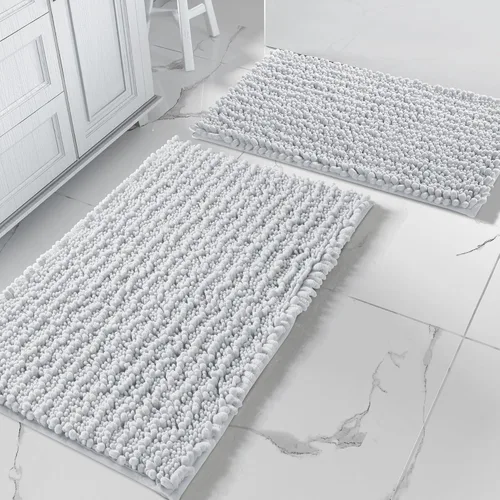 Miniatura 42 de Yimobra - Juego de alfombras de baño de 2 piezas - Alfombra de baño de felpa de lujo extra gruesa de secado rápido, antideslizante súper absorbente