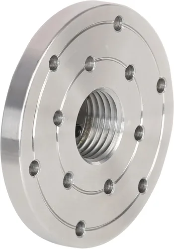 Miniatura 6 de Placa frontal de torno de madera de 2 pulgadas de acero, placa frontal de portabrocas de máquina de carpintería de husillo de 1 pulgada x 8 TPI