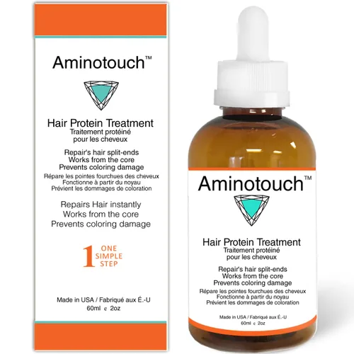 Aminotouch - Tratamiento natural de proteína pura de colágeno y queratina de rescate para crecer el cabello largo, reparación de daños en las puntas