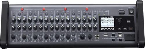 Miniatura 2 de Zoom LiveTrak L-20R Mezclador/Grabadora Multipista para músicos con 20 entradas, 22 canales de grabación, control inalámbrico iOS, interfaz de audio