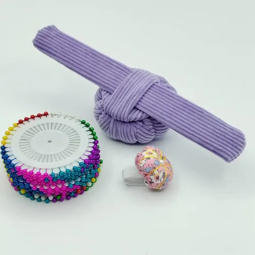 Miniatura 6 de Alfiler de muñeca elástico para anillo de aguja, soporte para agujas de bricolaje para coser y acolchar con 1 correa elástica, anillo de dedo