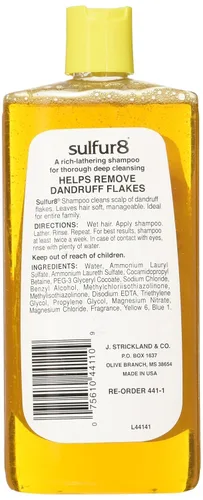 Miniatura 2 de Sulfur-8 Champú de limpieza profunda anticaspa para el cuidado del cabello y el cuero cabelludo