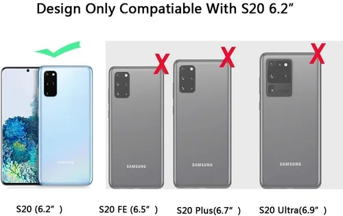 Miniatura 3 de Funda protectora de cuerpo completo para Galaxy S20, resistente a los golpes, funda de metal de aleación de aluminio con protector de pantalla Negro