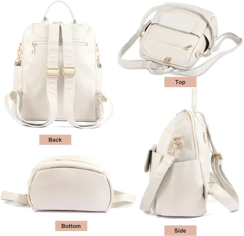 Miniatura 16 de Mochila de moda para mujer, impermeable, bolsa de viaje, bolsa de hombro convertible para mujer