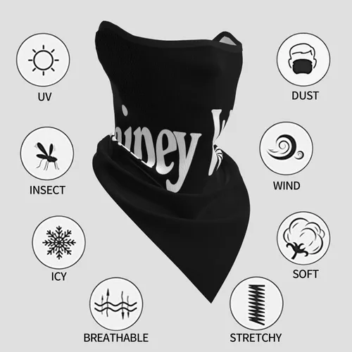 Miniatura 5 de TUNLEY Lainey Singer Wilson Face Shield Mesh Breathable Face Shield Neck Protector Triangular Face Mask UV Protection Sports Riding Unisex Black
