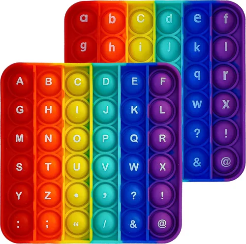 Juguete Pop Fidget del Alfabeto Letras ABC Números Juguetes de Aprendizaje y Educativos Juguetes Sensoriales Cuadrados Juegos Popper Regalos para
