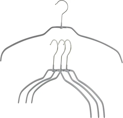 Miniatura 10 de Mawa by Reston Lloyd Silhouette - Percha de camisa antideslizante que ahorra espacio, estilo 42 pies, paquete de 180, color blanco