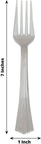 Miniatura 3 de Efavormart - Juego de 125 tenedores de plástico resistentes Chambury de 7 pulgadas, cubiertos de plástico para bodas, cumpleaños, ocasiones de lujo