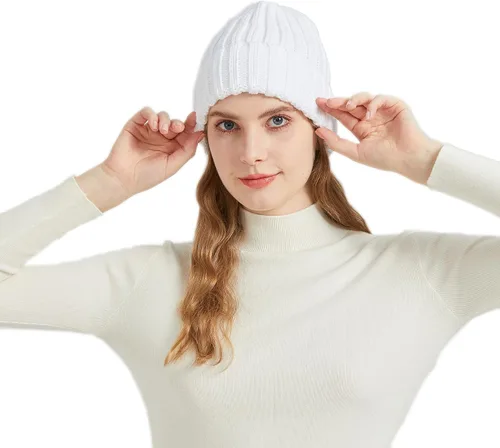 Miniatura 2 de NPQQUAN Gorro de punto de invierno cálido para mujer y hombre
